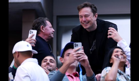 Elon Musk attends the Men's Singles Final match between Taylor Fritz of the United States and Jannik Sinner of Italy on Day Fourteen of the 2024 US Open at USTA Billie Jean King National Tennis Center on September 08, 2024 in the Flushing neighborhood of the Queens borough of New York City.