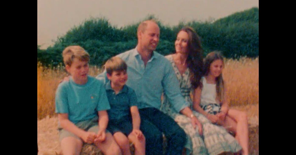 This X screen shot shows the family of Katherine, Princess of Wales, from an X video posted Sept. 9.