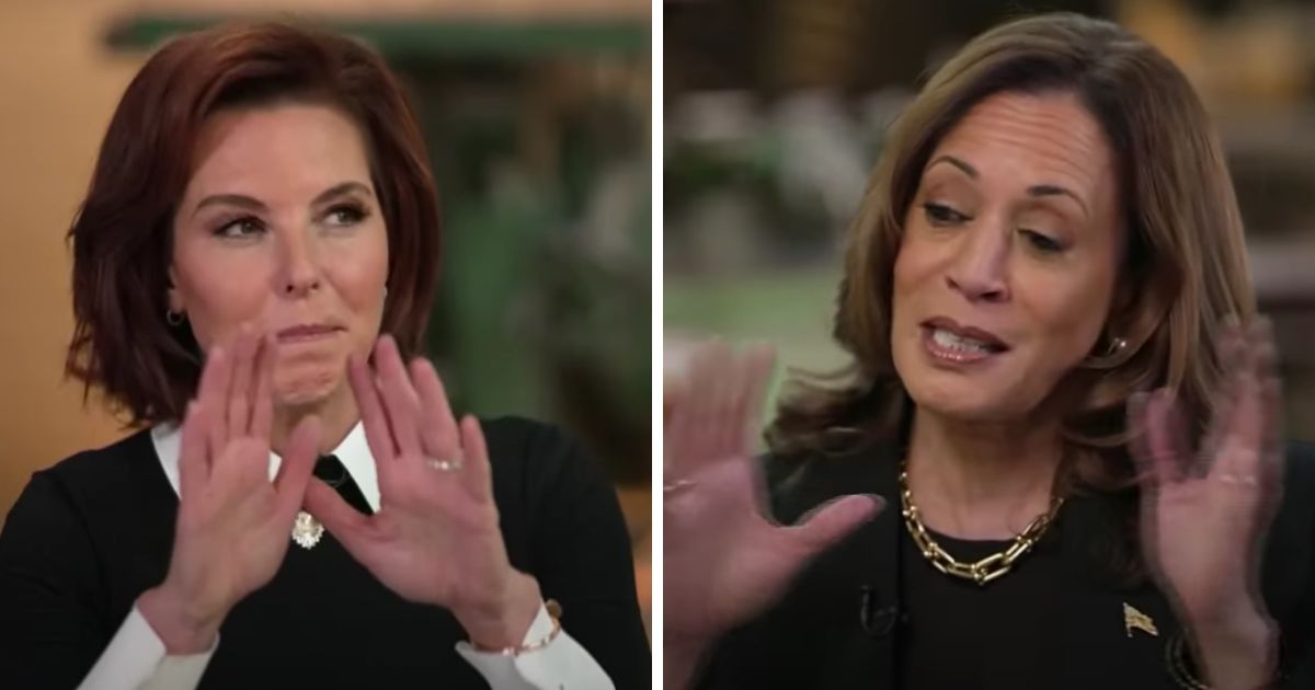 These YouTube screen shots show Vice President Kamala Harris (L) and MSNBC anchor Stephanie Ruhle (R) from an interview published Sept. 25.