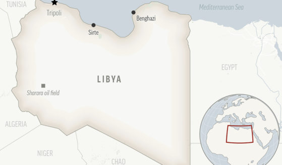 This is a locator map for Libya with its capital, Tripoli.