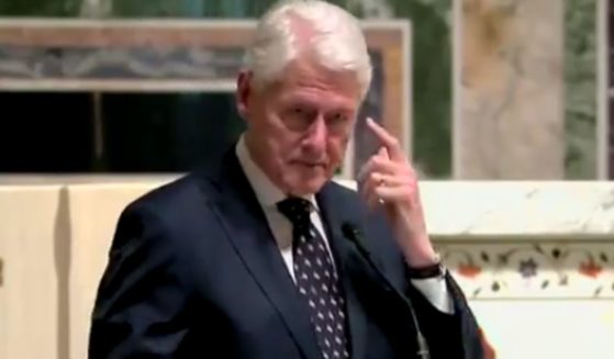 Former President Bill Clinton delivers remarks at the funeral for Ethel Kennedy in Washington, D.C., on Wednesday.