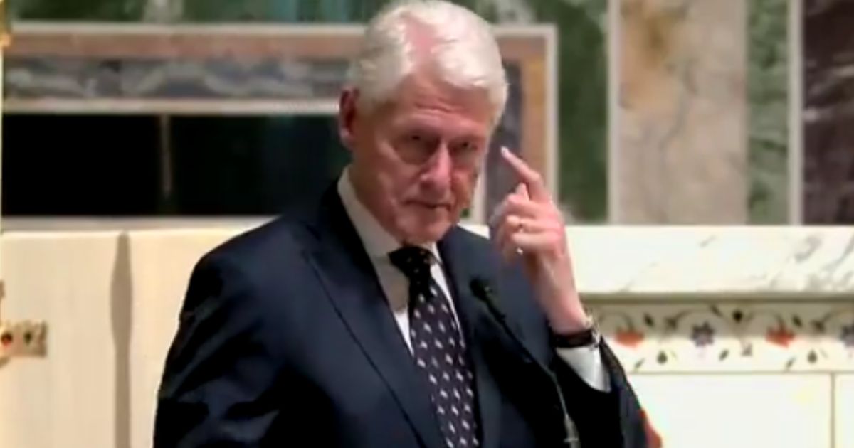 Former President Bill Clinton delivers remarks at the funeral for Ethel Kennedy in Washington, D.C., on Wednesday.