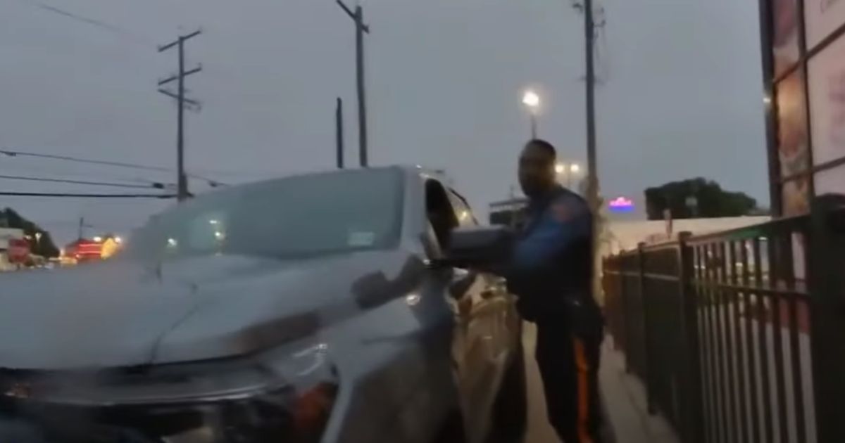 Police bodycam footage shows the moments police officer arrests a driver for a DUI at a Chick-fil-A in Turnersville, New Jersey, after restaurant workers identified a dangerous situation when the car came through the drive-thru.