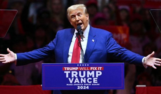 Former President Donald Trump speaks at a campaign rally at Madison Square Garden in New York City on Sunday.