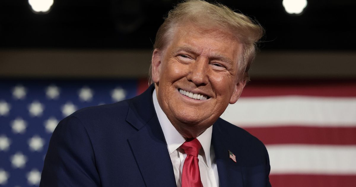 Former President Donald Trump speaks during a town hall campaign event at the Lancaster County Convention Center in Lancaster, Pennsylvania, on Sunday.