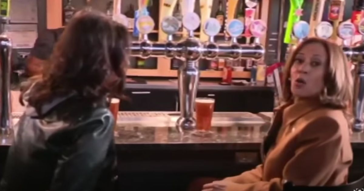 Vice President Kamala Harris, right, and Michigan Gov. Gretchen Whitmer, left, were filmed drinking a beer on Saturday and were caught discussing her campaign.