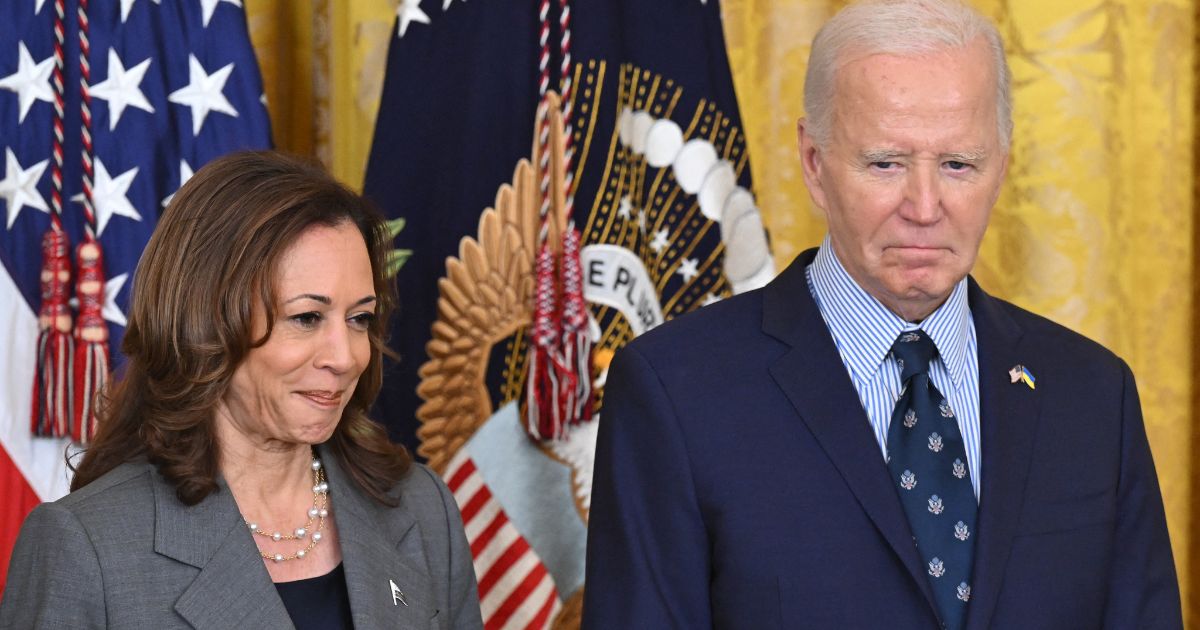 Vice President Kamala Harris, left, and President Joe Biden, right, attend an event in the East Room of the White House in Washington, D.C., on Sept. 26.