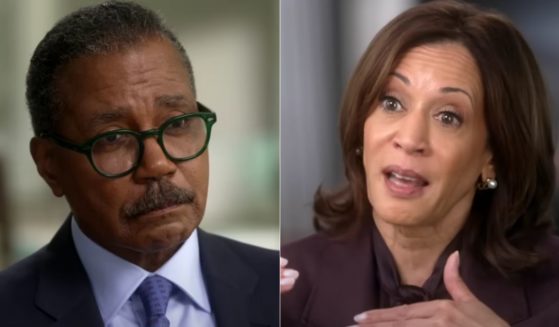 During his interview with Vice President Kamala Harris, right, for "60 Minutes" Bill Whitaker, left, pressed Harris on why she alienated millions of Americans.