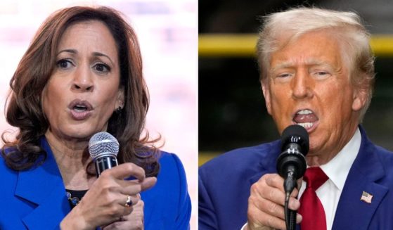 The campaign for former President Donald Trump, right, filed an FEC complaint on the campaign for Vice President Kamala Harris for using U.K. Labour Party staff to campaign in battleground states.