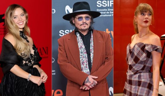 Sydney Sweeney, left, Johnny Depp, center, and Taylor Swift, right, were named as some of the top celebrities used in artificial intelligence internet scams, according to McAfee’s 2024 Celebrity Hacker Hotlist.