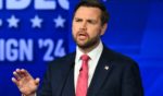 Sen. J.D. Vance speaks during the vice presidential debate with Gov. Tim Walz in New York City on Tuesday.