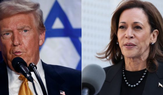 Jewish voters may be a key demographic in November's election, and support has been shifting to former President Donald Trump, left, from Vice President Kamala Harris, right.