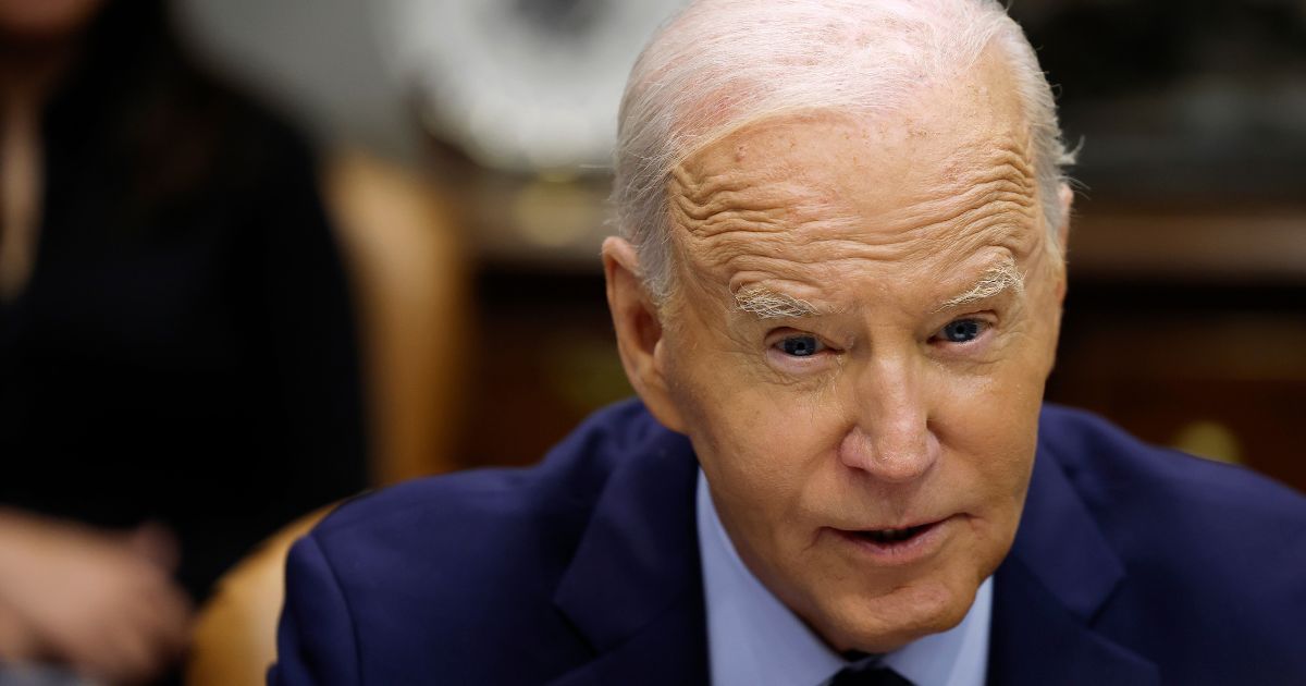 President Joe Biden gives remarks during a briefing on the ongoing hurricane season in the Roosevelt Room of the White House on Tuesday.