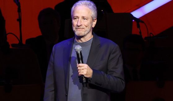 Jon Stewart performs onstage during the 17th Annual Stand Up For Heroes Benefit in New York City on Nov. 6, 2023.