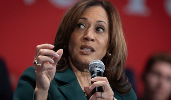 Vice President Kamala Harris answers a question during a town hall style campaign event in Brookfield, Wisconsin, on Monday.