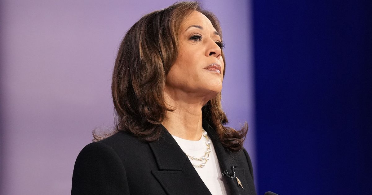 Vice President Kamala Harris speaks during a CNN Presidential Town Hall in Aston, Pennsylvania, on Wednesday.