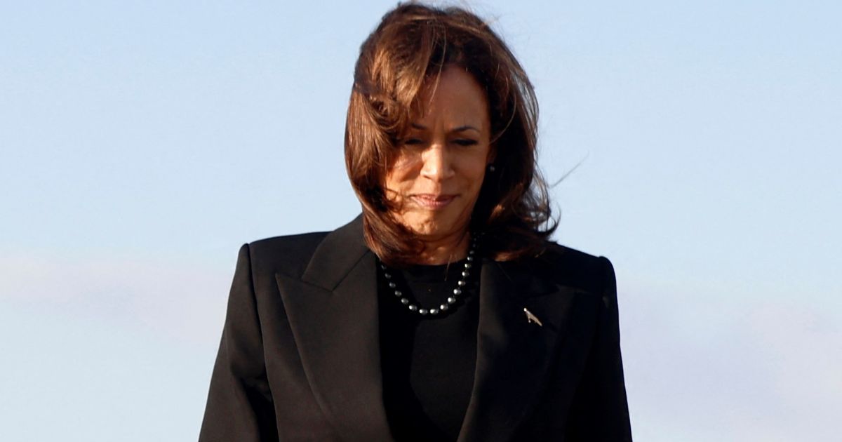 Vice President Kamala Harris walks to board Air Force Two as she departs for New York at Joint Base Andrews, Maryland, on Monday.