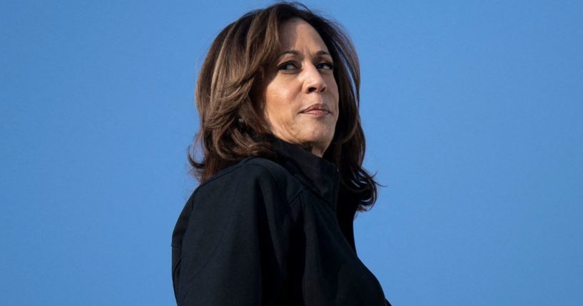 Vice President Kamala Harris boards Air Force Two as she departs Augusta Regional Airport in Augusta, Georgia, on Wednesday.