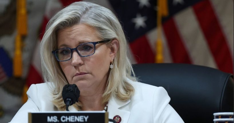 Then-Rep. Liz Cheney of Wyoming, Vice Chairwoman of the House Select Committee to Investigate the Jan.6 Capitol incursion, delivers remarks during the proceedings on June 23, 2022, in Washington, D.C.