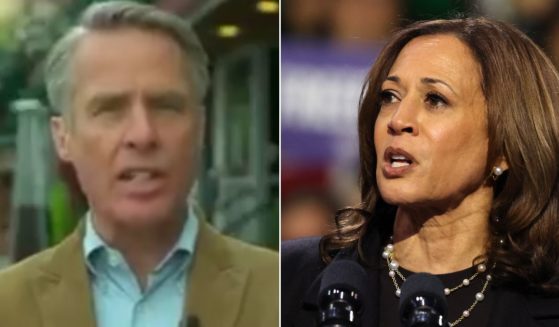 ABC correspondent Terry Moran set the record straight after Democratic presidential nominee Vice President Kamala Harris, right, implied there was something wrong with former President Donald Trump after a campaign appearance was cut short by medical emergencies in the audience.