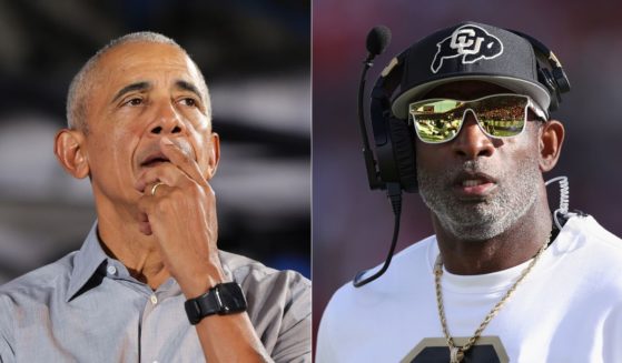 Former President Barack Obama, left, pandered to a Tucson, Arizona, crowd on Friday, making a comment about the Arizona Wildcats playing the Colorado Buffaloes. After Colorado defeated the Wildcats on Saturday, Colorado coach Deion Sanders spoke out against Obama.