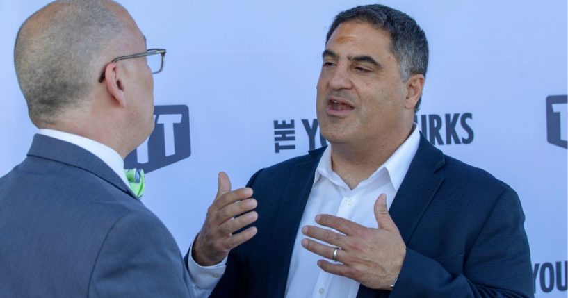 Jim Obergefell and Cenk Uygur attends the Watchdog Correspondents Preamble Party on April 27, 2019 in Washington, DC.