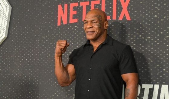 Mike Tyson attends the Starting 5 LA Premiere at The Egyptian Theatre Hollywood on September 23, 2024 in Los Angeles, California.