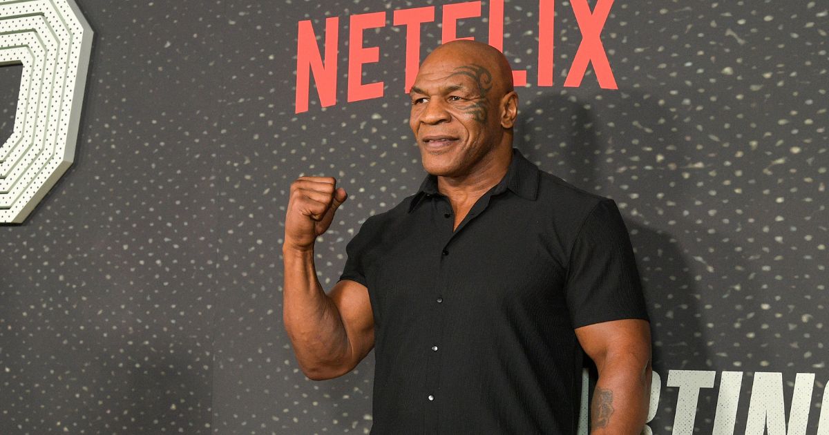 Mike Tyson attends the Starting 5 LA Premiere at The Egyptian Theatre Hollywood on September 23, 2024 in Los Angeles, California.