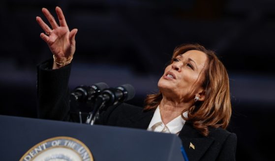 Democratic presidential candidate, Vice President Kamala Harris rallies with supporters at the Williams Arena at Minges Coliseum on the campus of East Carolina University on October 13, 2024 in Greenville, North Carolina.