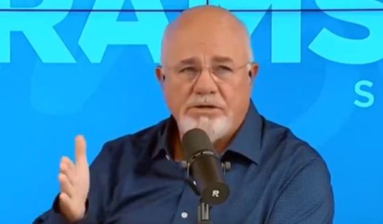 Financial guru Dave Ramsey seen on his show while endorsing former President Donald Trump.