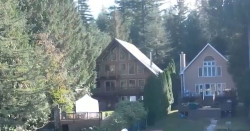 A view of a Washington state home where a family massacre took place.