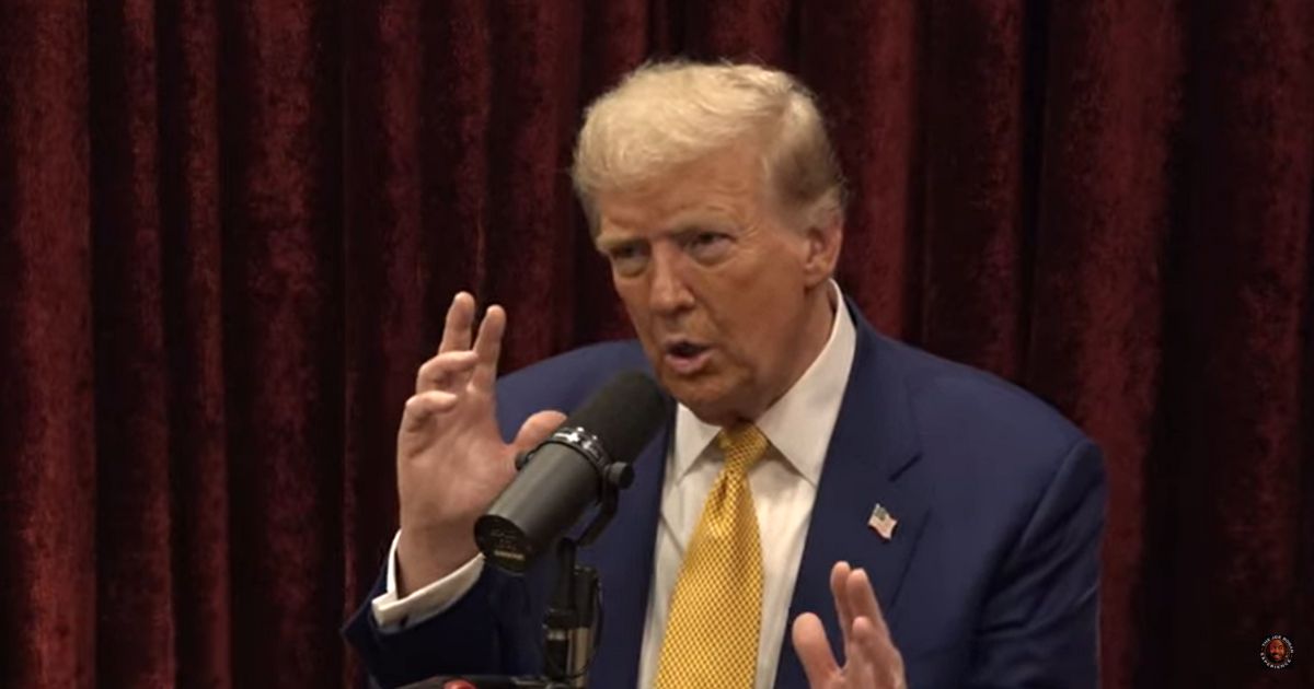 Former President Donald Trump on an episode of Joe Rogan's podcast.