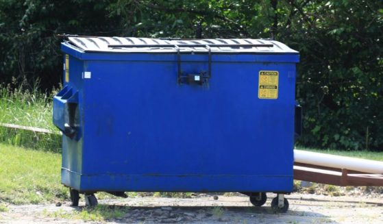 Stock photograph of a dumpster.