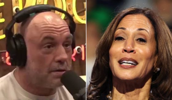 Will Vice President Kamala Harris, right, dare to attempt an interview with no-holds-barred podcaster Joe Rogan? Harris's presidential campaign staff is reportedly in talks to set up such a meeting, according to news reports.