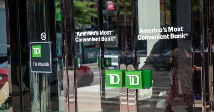 A TD bank stands in Brooklyn in New York City in a file photo from June. .