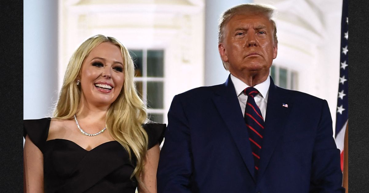 President Donald Trump is seen with daughter Tiffany Trump in a file photo from Aug. 27, 2020.