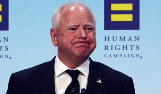 Minnesota Gov. Tim Walz delivers the keynote address at the 2024 Human Rights Campaign's National Dinner in Washington D.C., on Sept. 7.