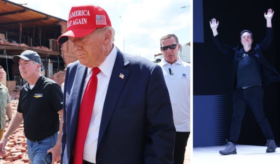 (L) Republican presidential nominee, former U.S. President Donald Trump prepares to leave after visiting Chez What Furniture store that was damaged during Hurricane Helene on September 30, 2024 in Valdosta, Georgia. (R) Elon Musk attends 'Exploring the New Frontiers of Innovation: Mark Read in Conversation with Elon Musk' session during the Cannes Lions International Festival Of Creativity 2024 - Day Three on June 19, 2024 in Cannes, France.