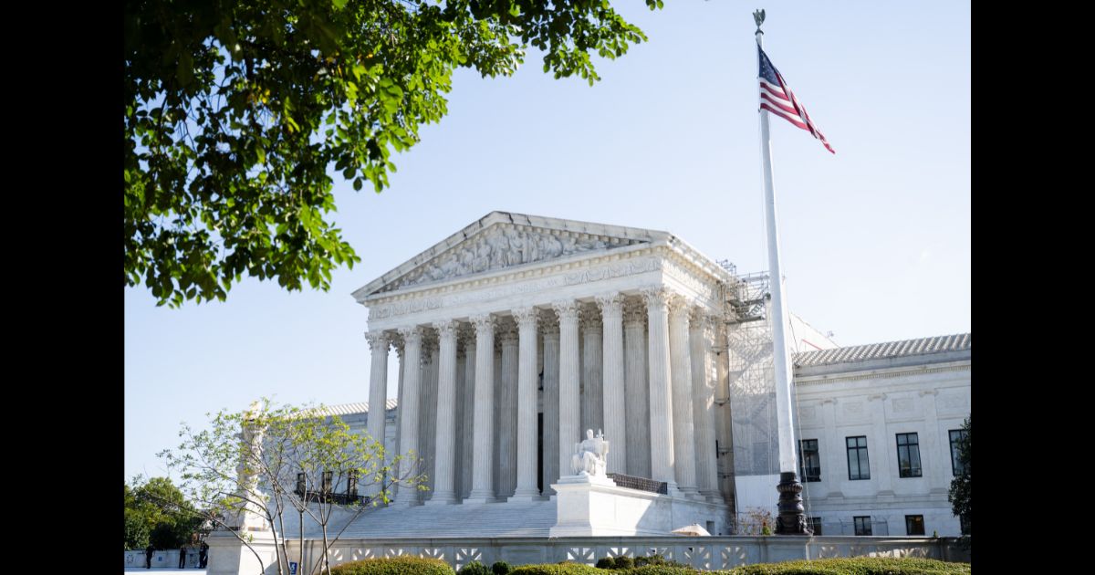 The US Supreme Court is seen on the first day of a new term in Washington, DC, on October 7, 2024.