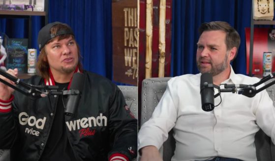 Sen. J.D. Vance, right, appeared on Theo Von's podcast, 