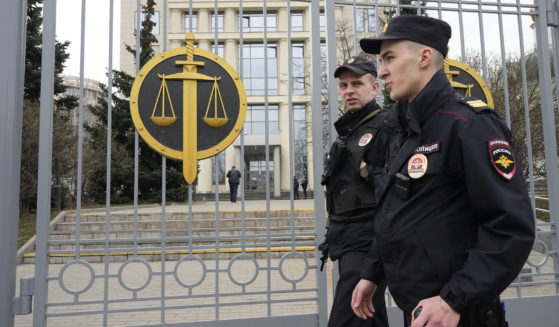 Russian guards, AP photo.