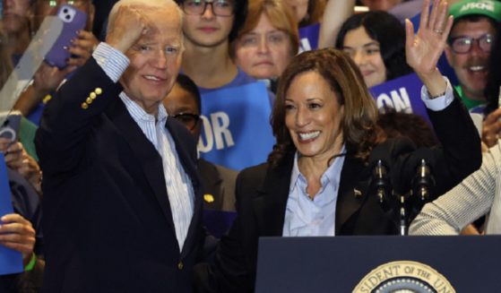 President Joe Biden and Vice President Kamala Harris are pictured at a Labor Day campaign event in Pittsburgh on Sept. 2.