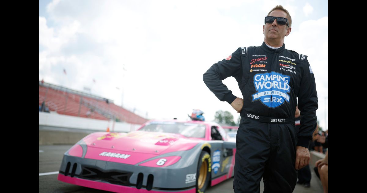 Greg Biffle #69 stands on the grid during practice for the Camping World Superstar Racing Experience event at South Boston Speedway on June 25, 2022 in South Boston, Virginia.