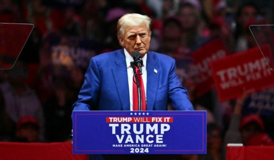 Former US President and Republican presidential candidate Donald Trump speaks during a campaign rally at Madison Square Garden in New York, October 27, 2024.