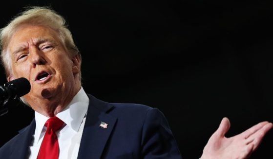 Republican presidential nominee, former U.S. President Donald Trump speaks during a campaign rally at Riverfront Sports on October 9, 2024 in Scranton, Pennsylvania.