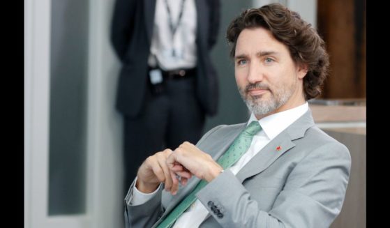 Canadian Prime Minister Justin Trudeau attends a plenary session during G7 summit in Carbis Bay on June 13, 2021 in Cornwall, United Kingdom.