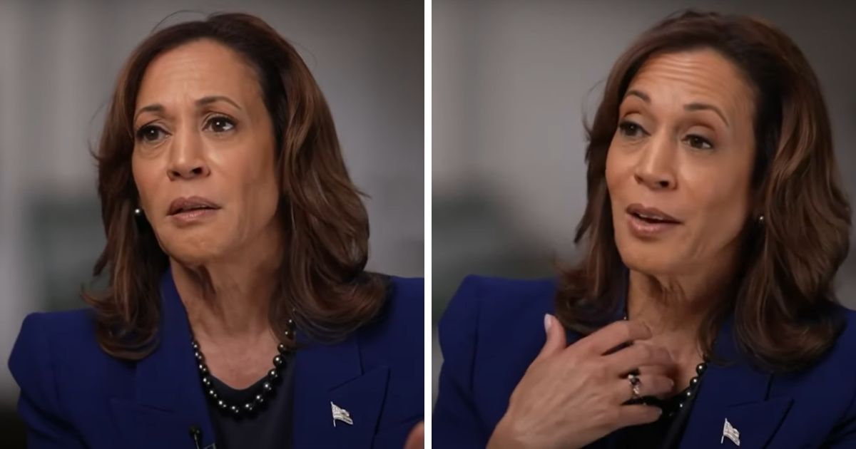 These YouTube screen shots show Vice President Kamala Harris as she speaks with Telemundo's Julio Vaqueiro in a clip aired Oct. 23.