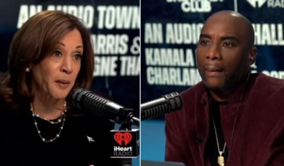 Vice President Kamala Harris, left; radio host Charlamagne tha God, right.