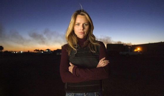 Journalist Lara Logan, formerly of CBS News, appears in Camp Victory in Baghdad, Iraq November 17, 2006.