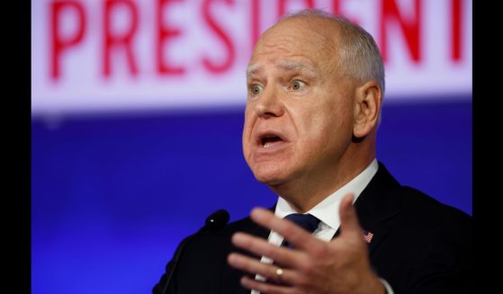 Democratic vice presidential candidate, Minnesota Gov. Tim Walz, speaks during a debate at the CBS Broadcast Center on October 1, 2024 in New York City.